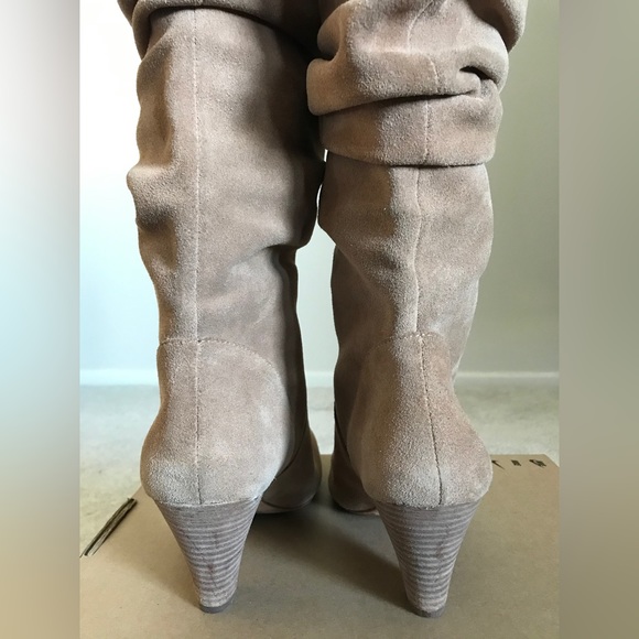 Antonio Melanie Sapphira Beige Suede Slouch Knee High Tall Boot W9 - Picture 10 of 16